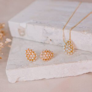 Conjunto gota cravejado
