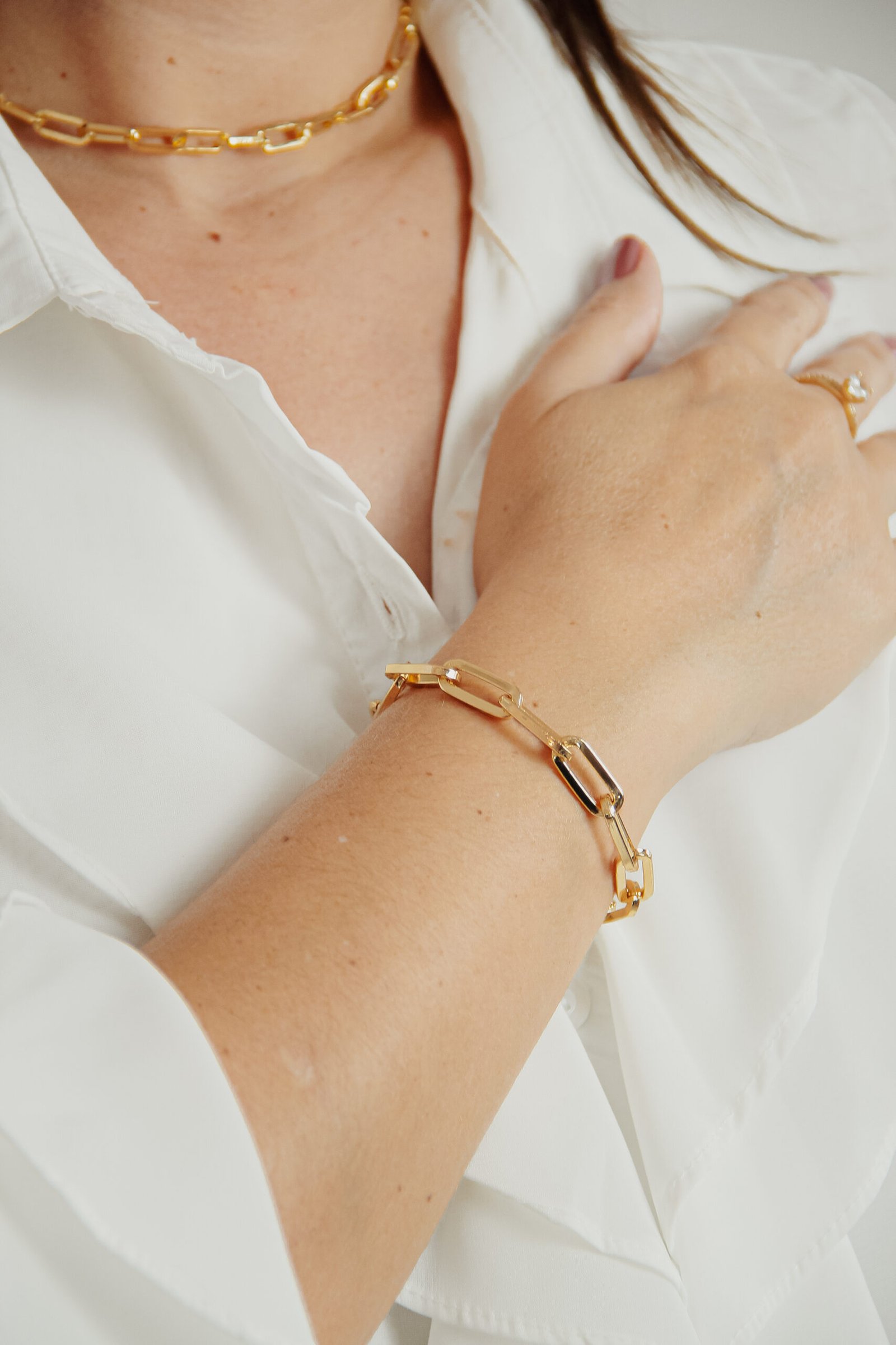 Pulseira elo cartier grossa