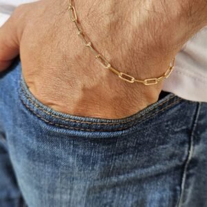 Pulseira masculina elo cartier